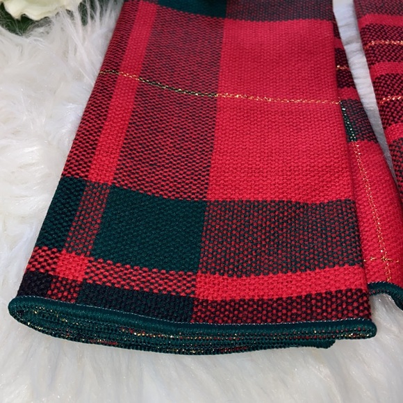 Festive Christmas Plaid Napkins set of 4 - Picture 6 of 17